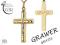 Krzyżyk darmowy grawer złoto 585