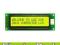 Wyświetlacz LCD 20x2 żółto-zielony