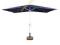 Parasol prostokątny 2/3 m z korbą niebieski