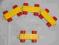 LEGO DUPLO kolejka podwozie przyczepka żólte 3+1