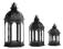 TRZY OGRODOWE METALOWE LATARNIE CZARNE OD 1 PLN
