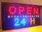 OPEN 24- H   REKLAMA LED NEON BANER