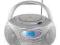 RADIO BOOMBOX ODTWARZACZ CD SREBRNY