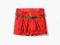ZARA spodenki szorty czerwone + pasek 9-10/ 140 cm