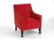 FOTEL - Armchair vendome red - FRANCJA