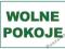 WOLNE POKOJE tabliczka TABLICA pcv ZNAK szyld