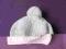 beret biały berecik czapka biała 44-46 cm 6-9-12 m
