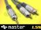 Kabel MASTER mały Jack 3,5st - 2RCA chinch 1.5M FV