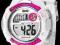 Biało-różowy Zegarek Dla Dziewczynki - Sportowy
