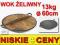 60cm WOK ŻELIWNY pokrywa DREWNO żeliwo patelnia