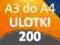 ULOTKI A3 SKŁADANE do A4 200 szt -Wysoka jakość-