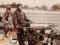 WARSZAWA Wyścig sztajerów (1920) kolarz motocykl