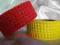 WSTĄŻKA SIATKOWA, czerwona ŻÓŁTA 4,5CM - 1METR