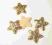 . Złota gwiazdka 3,5 cm 5 szt