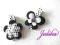 _JULIKA_ 2 SPINKI BLACK&amp;WHITE HANDMADE