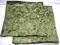 Poszewki pluszowe zielone haft  48x48cm 2 szt. kpl