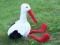 BOCIAN MASKOTKA XL 55cm DUŻA PREZENT ŚLUB CHRZEST