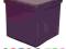 Siedzisko, pufa fioletowa, skrzynka Cube