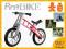 FirstBike STREET RED rowerek biegowy z hamulcem
