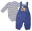 FISHER PRICE kpl ogrodniczki body spodnie 56 smyk