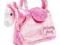 Pluszak KONIK PAULINA w torebce, RÓŻOWY ZESTAW
