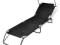 40850 - LEŻAK Z DASZKIEM (189 x 58 x 27 cm) CZARNY
