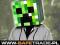 MINECRAFT CREEPER WIELKA GLOWA CREEPERA MASKA FV