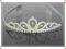 DIADEM KORONA TIARA OPASKA CYRKONIE ŚLUB 37
