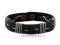 Bransoletka Skórzana na zatrzask czarna FB1286