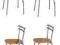 ZESTAW 4 KRZESEŁ krzesało