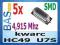 Kwarc SMD 4.915 MHZ HC49 _ 5 sztuk