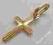 KRZYŻYK KLASYCZNY GRAWEROWANY ZE ZŁOTA PR.585 MAŁY