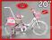 CUDNY ROWEREK 20 DLA DZIEWCZYNKI ! ROWER + SAKWY