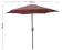 Parasol ogrodowy aluminiowy czerwony 2,5m z korbą