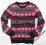 NEXT CIEPŁY LOGOWANY WZORZYSTY SWETER 146 JAK NOWY