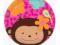 Talerzyki talerze Urodziny Monkey Love 18 cm 8 szt