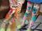 Bawełniane legginsy w kolorowe kwiaty 98-104 SALE!