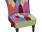 Fotel retro kolorowy patchwork 24809