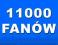 11000+ Fanów na Facebooku Fani Like Reklama