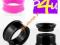 Tunel 3mm 4mm Kolczyk czarny różowy ucha plug t56
