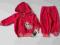 Śliczny welurowy dresik dziewczęcy  MKGolińscy r74