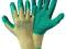 Rękawice dziane/część chwytna z zielonego lateksu