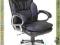 Krzesło biurowe fotel szefa skóra PU czarne BS034
