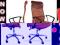 Ergonomiczny brązowy fotel biurowy z siatką BSX