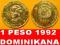DOMINIKANA, 1 peso 1992