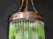 ART Deco lampa zielone sople Portugalia 40 XX w