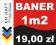 Banery REKLAMA BANER reklamowy 1m2  FV !!!