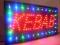 KEBAB GYROS BANER REKLAMA LED NEON r/col