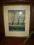 śliczna AKWALERA SYGNOWANA w oszklonej ramie