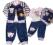 KIDS CLUB, jesień,zima,welur dres 3 części r74/80